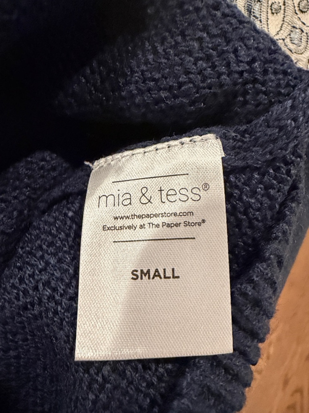 Mia & Tess Women’s Small Navy Crewneck “Salty” Sweater NWT - Picture 4 of 7